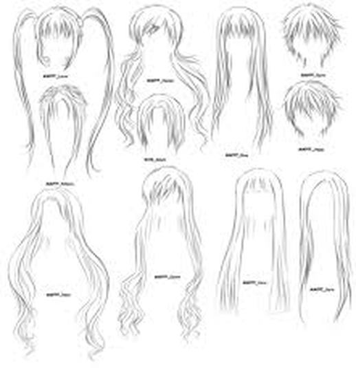 how to draw female hair anime